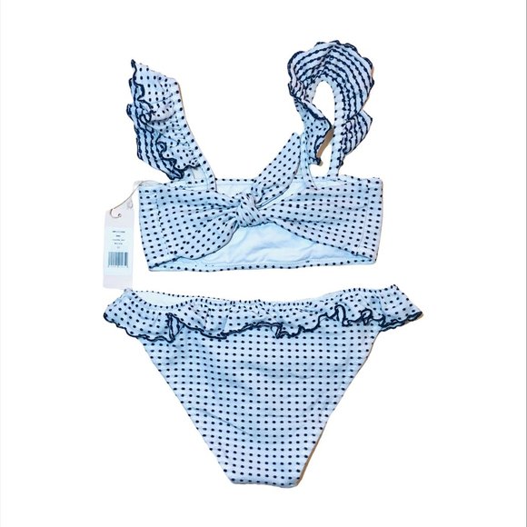 Eberjey Mini Emma Coastal Dot Textured Bikini Set - Picture 2 of 6